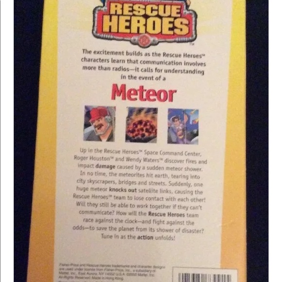 RESCUE HEROS VHS TAPE, METEOR - Picture 4 of 8
